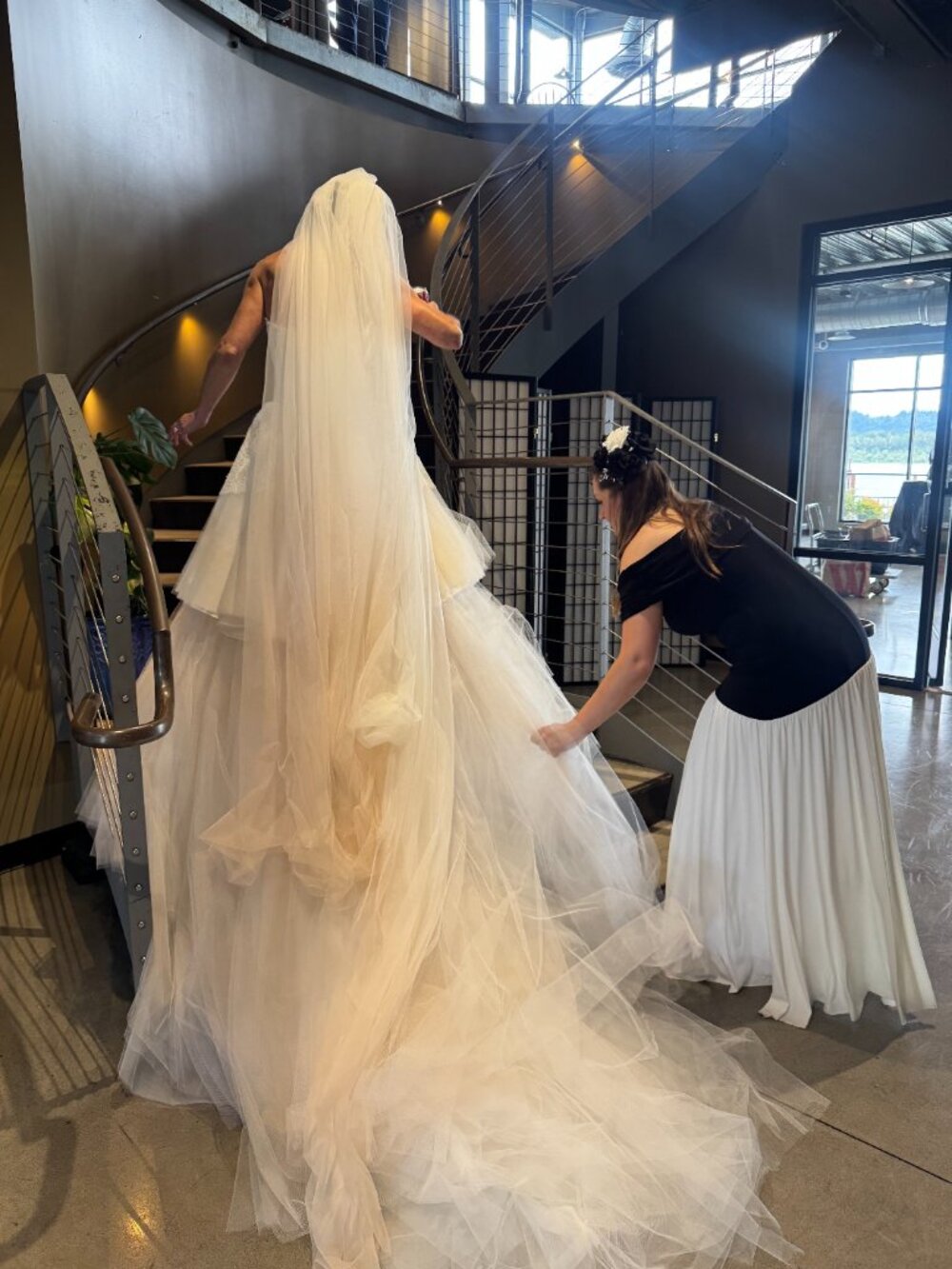 Vera Wang Couture 2017 Sigourney Wedding Ball Gown Ivory / Peach Champagne - Picture 9 of 9